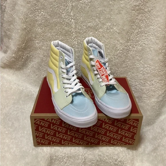 Women’s NIB pastel color-blocked VANS SK8 Hi-top sneakers/ size 9.5 - Picture 5 of 5
